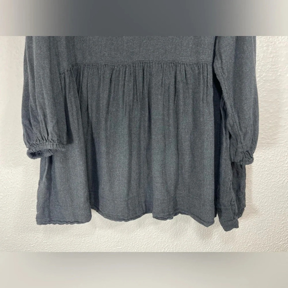 Lane Bryant Gray Embroidered Floral Ruffle Babydoll Blouse Top Women’s 26/28 - Picture 8 of 14